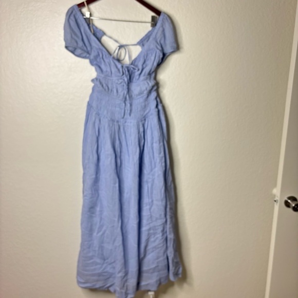 Free People Feeling Bonita Maxi Backless Dress in Blue Heron Size Medium - Picture 3 of 8